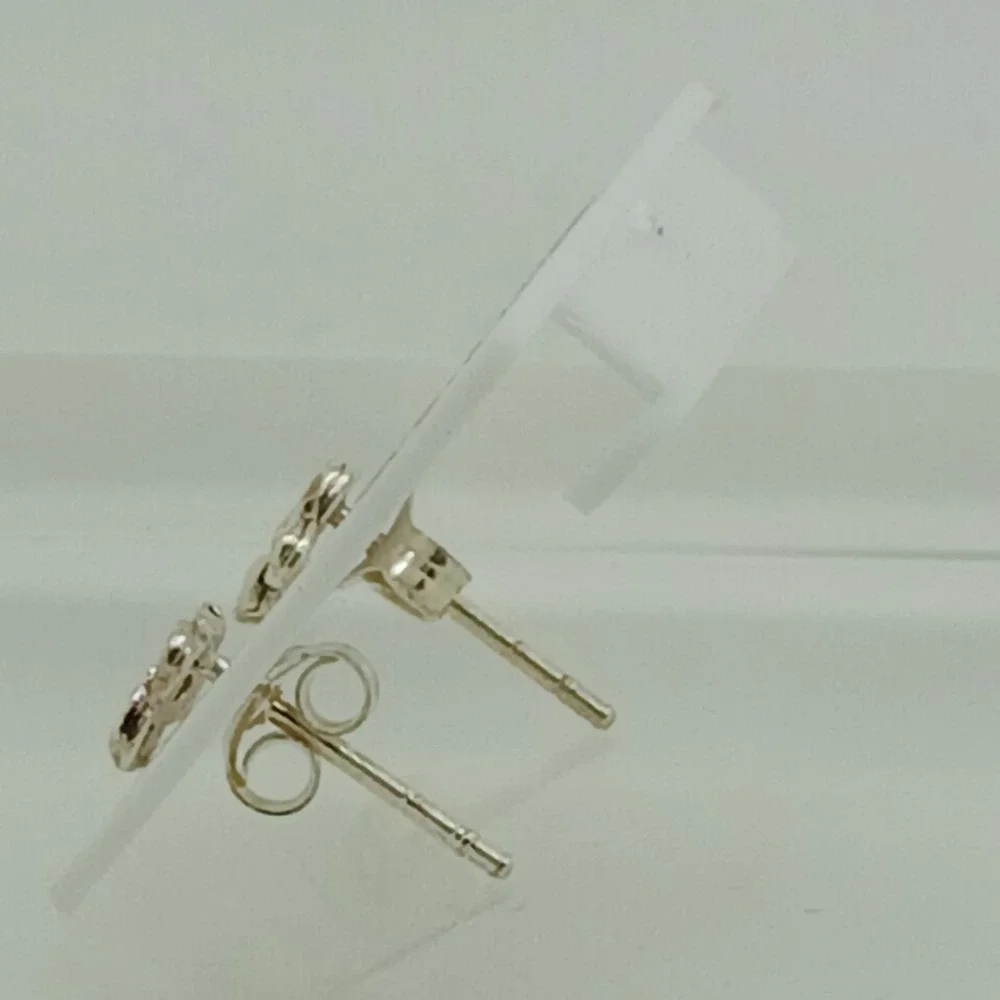 Sterling Silver 925 Celtic Knot Star Stud Earrings Interwoven Geometric Vintage - Picture 7 of 16